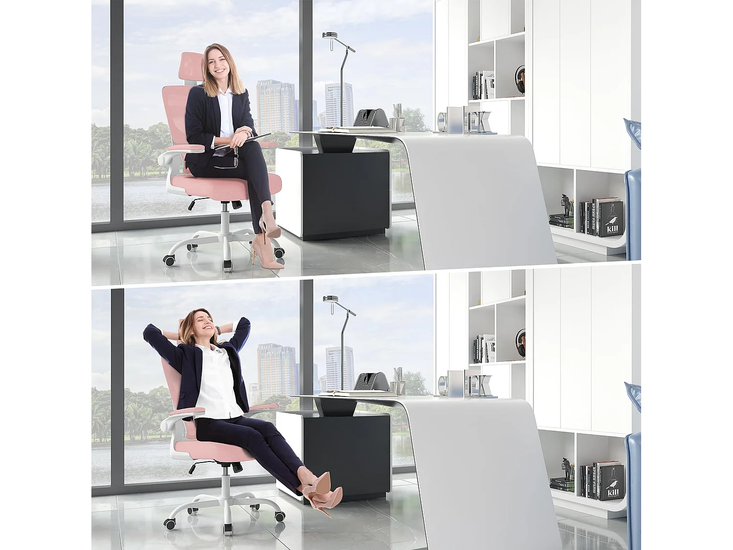 Bureaustoel met schommelfunctie Bestuurdersstoel voor thuiskantoor