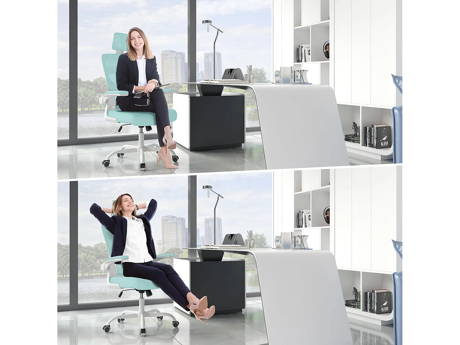 Bureaustoel met schommelfunctie Bestuurdersstoel voor thuiskantoor