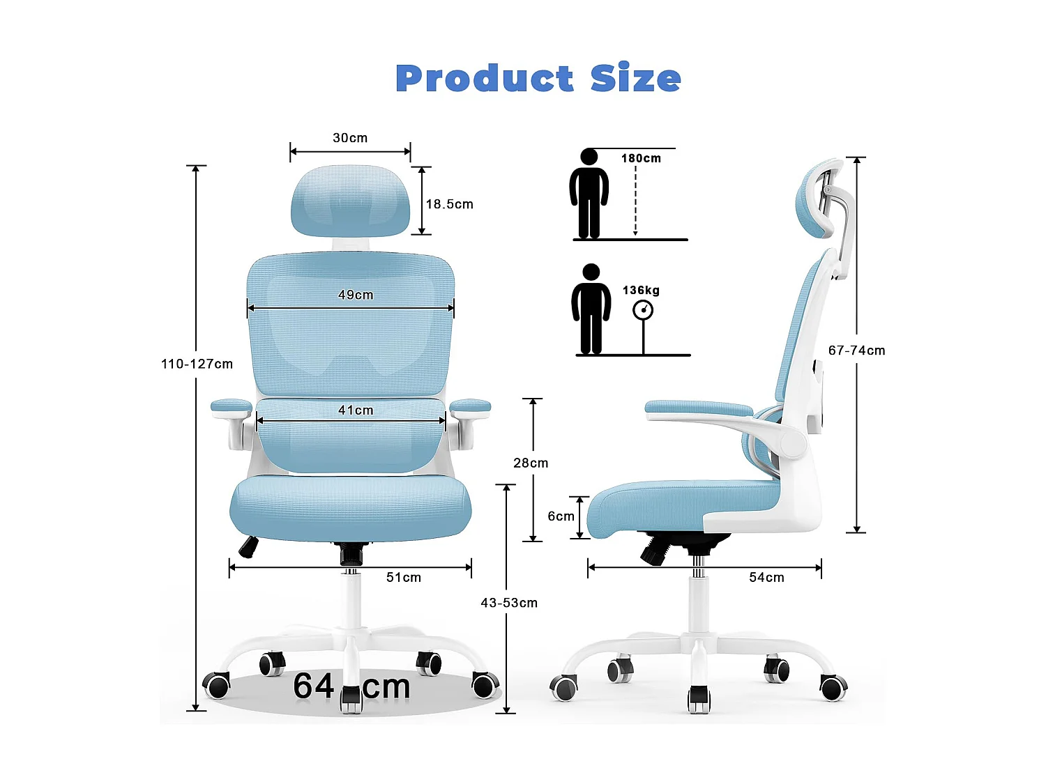 Bureaustoel met schommelfunctie Bestuurdersstoel voor thuiskantoor
