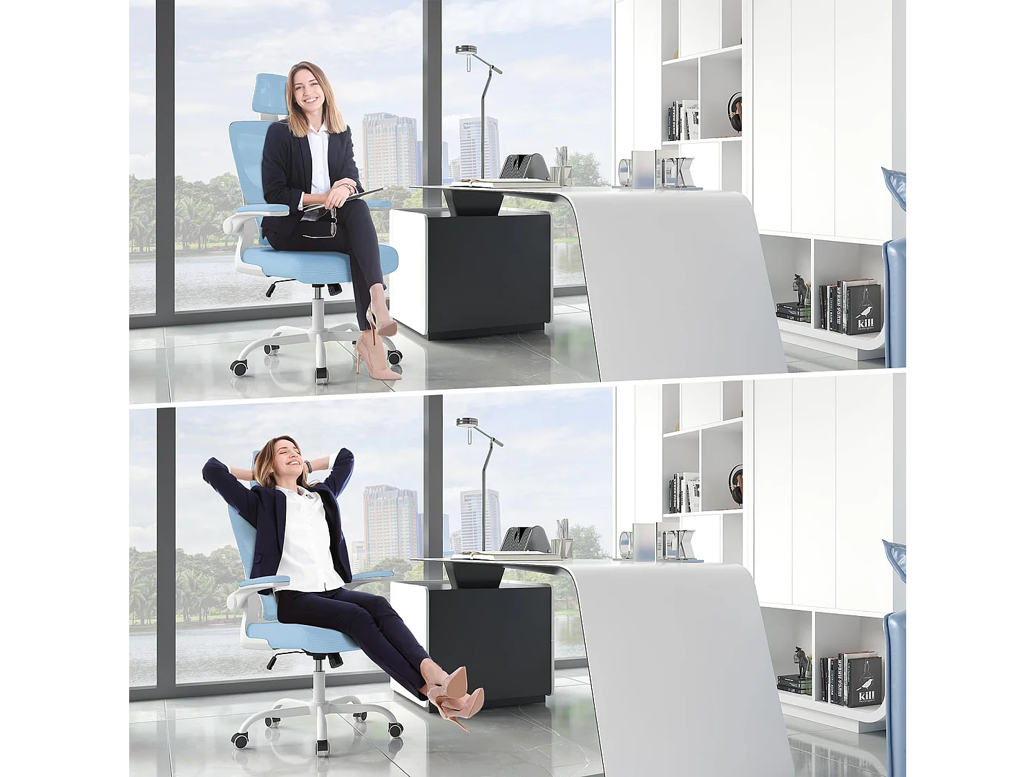 Bureaustoel met schommelfunctie Bestuurdersstoel voor thuiskantoor