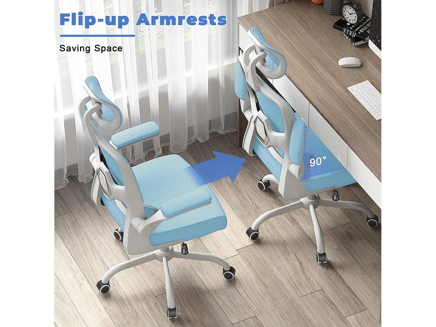 Bureaustoel met schommelfunctie Bestuurdersstoel voor thuiskantoor