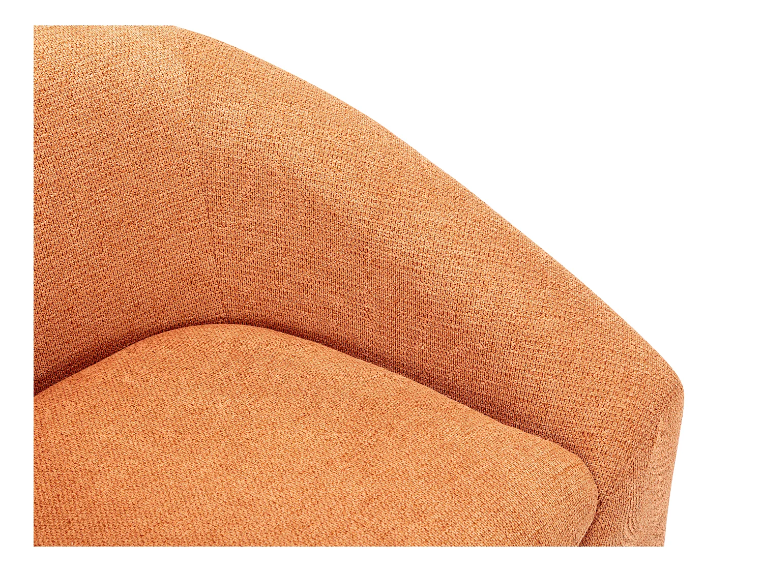 Tweezitsbank en fauteuil van terracottakleurige stof OSSANA