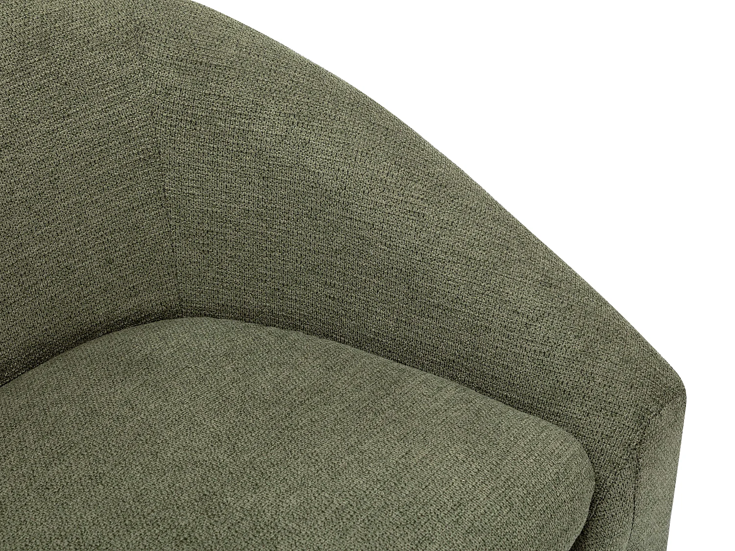 Canapé 2 places et fauteuil en tissu vert OSSANA