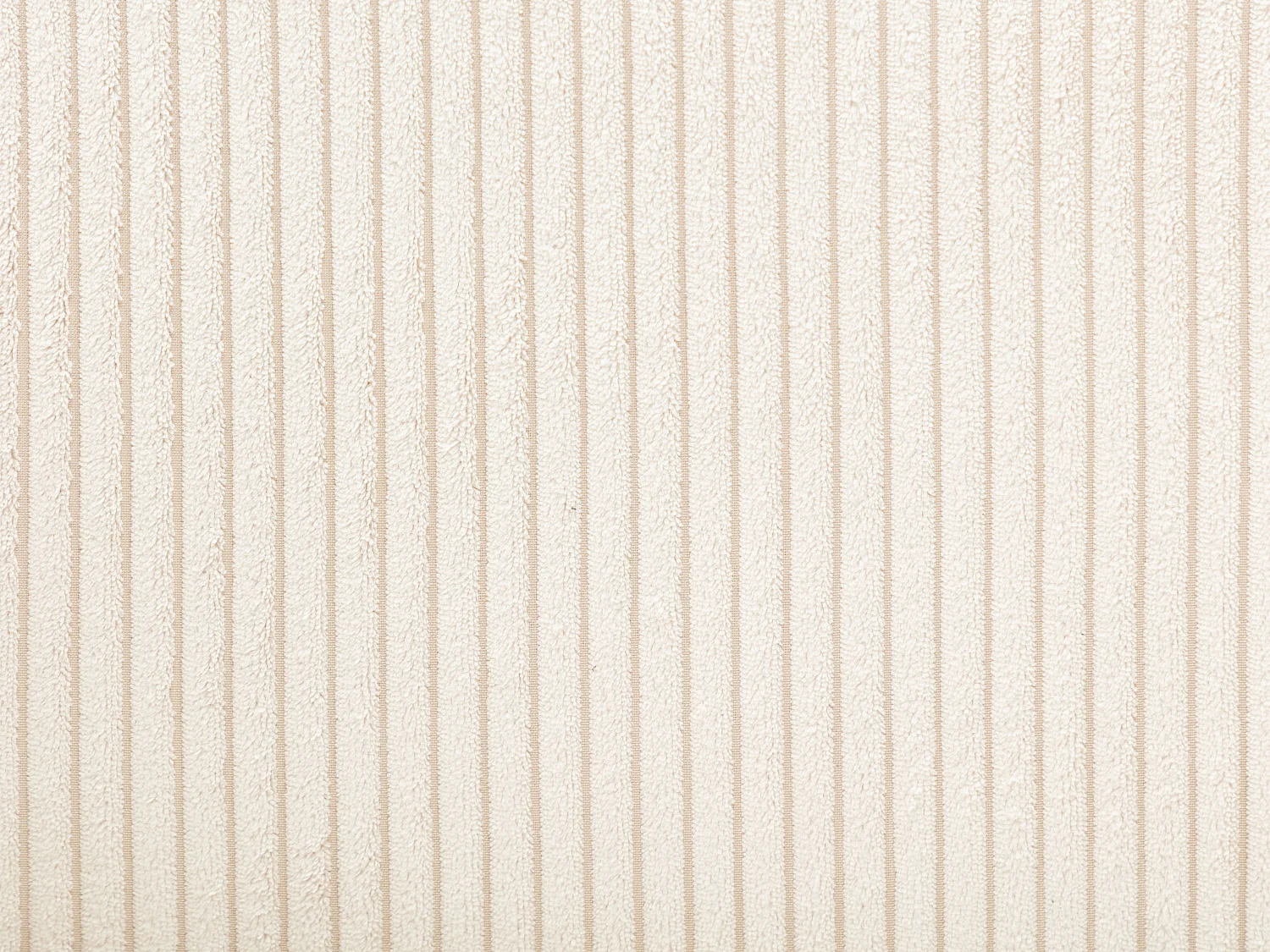 Zitbank 2 plaatsen en fauteuil in gebroken wit ribfluweel OSSANA