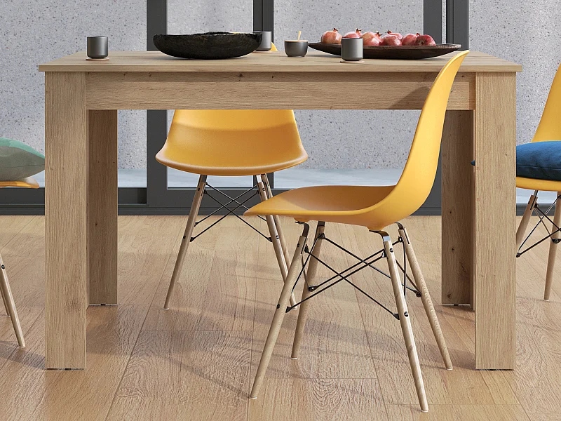 Table à manger extensible 4 à 6 personnes - Naturel clair - VENOLA