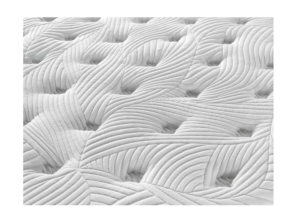 Lit COOL 140x190 cm + 2 chevets + sommier + matelas CASSIE / Décor Chêne blanchi