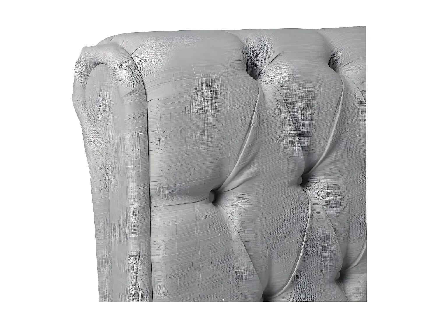 Lit CHELSEA 140x190 + 4 tiroirs + sommier / Gris clair