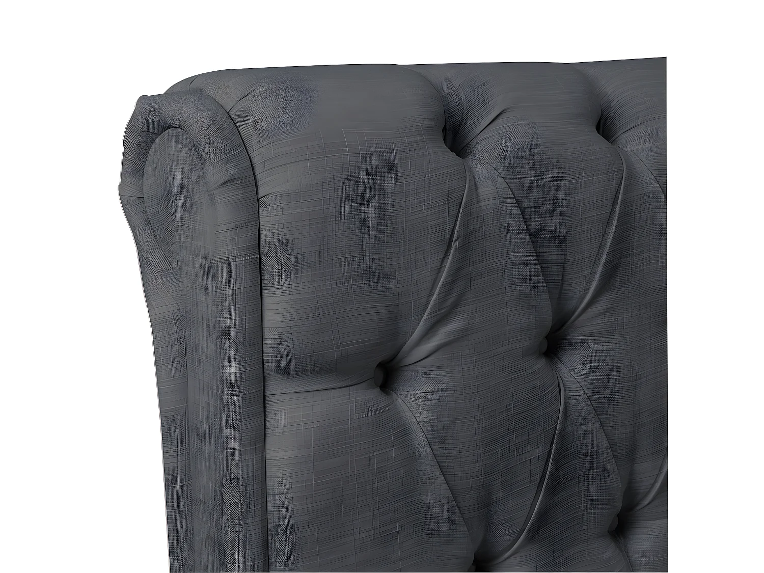 Lit CHELSEA 140x190+ 4 tiroirs + sommier / Gris foncé