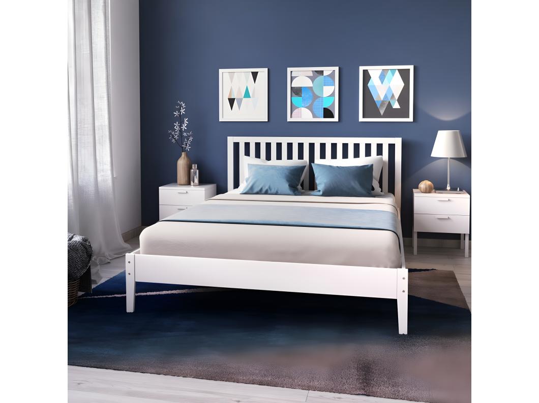 Lit PARKER 140x190 / Blanc