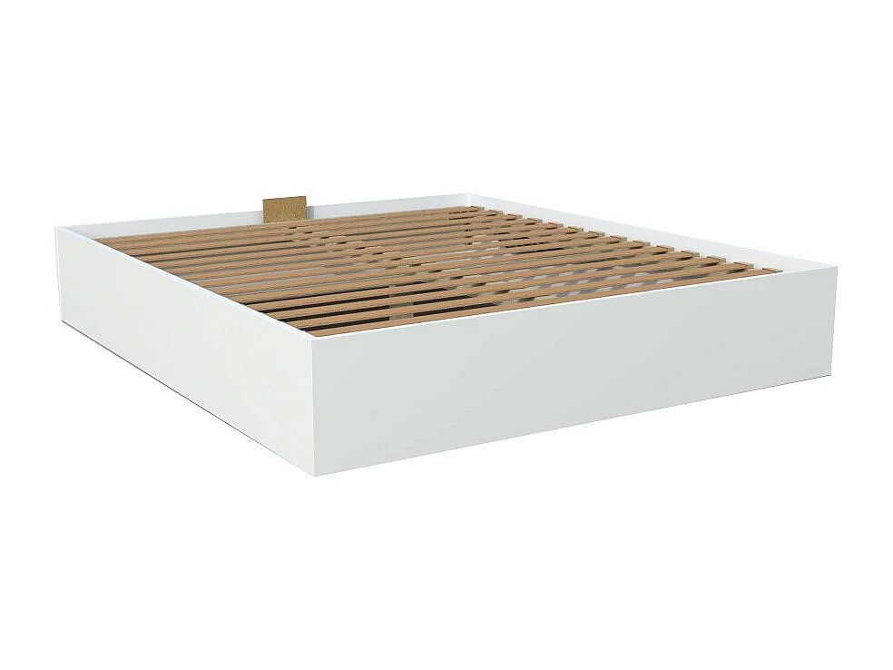 Lit coffre BILBAO 160x200 cm + sommier / blanc