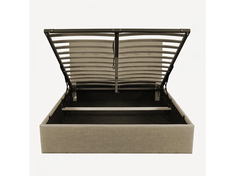 Lit coffre PARMA 140x190 + 1 sommier / Beige
