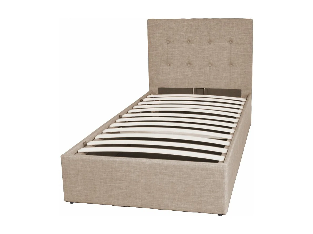 Lit coffre PARMA 90x190 + 1 sommier / Beige
