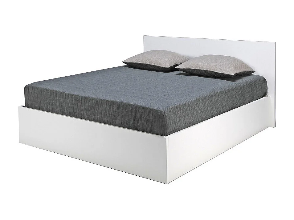 Lit coffre MADRID 180x200 + 1 sommier / Blanc