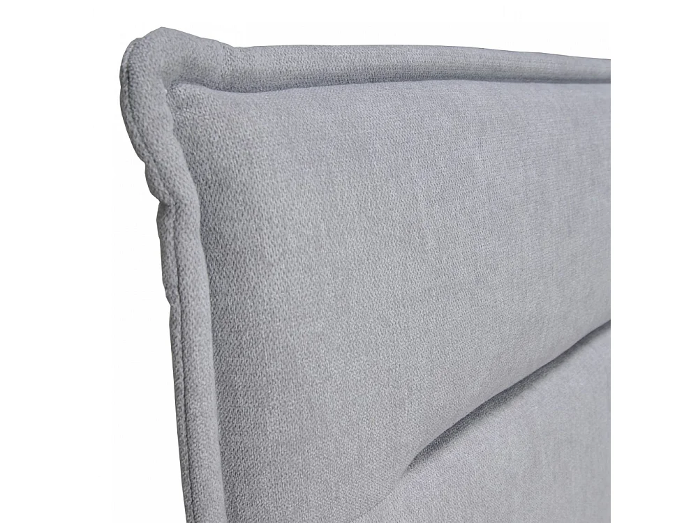 Lit LACANAU 140x190 + sommier / Gris clair