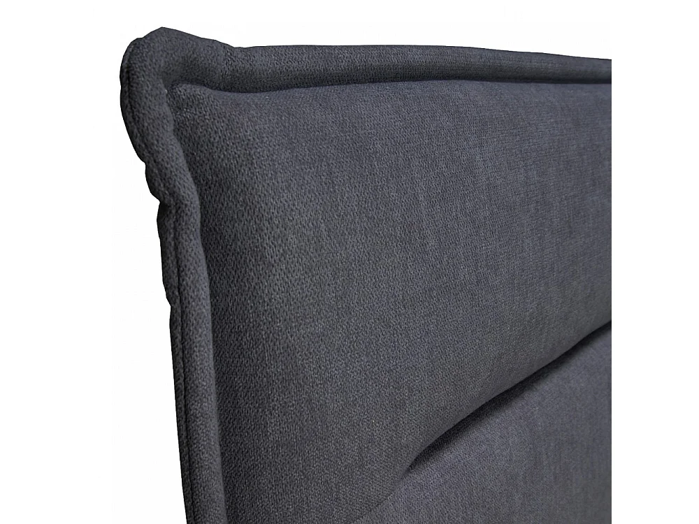 Lit LACANAU 140x190 + sommier / Gris foncé