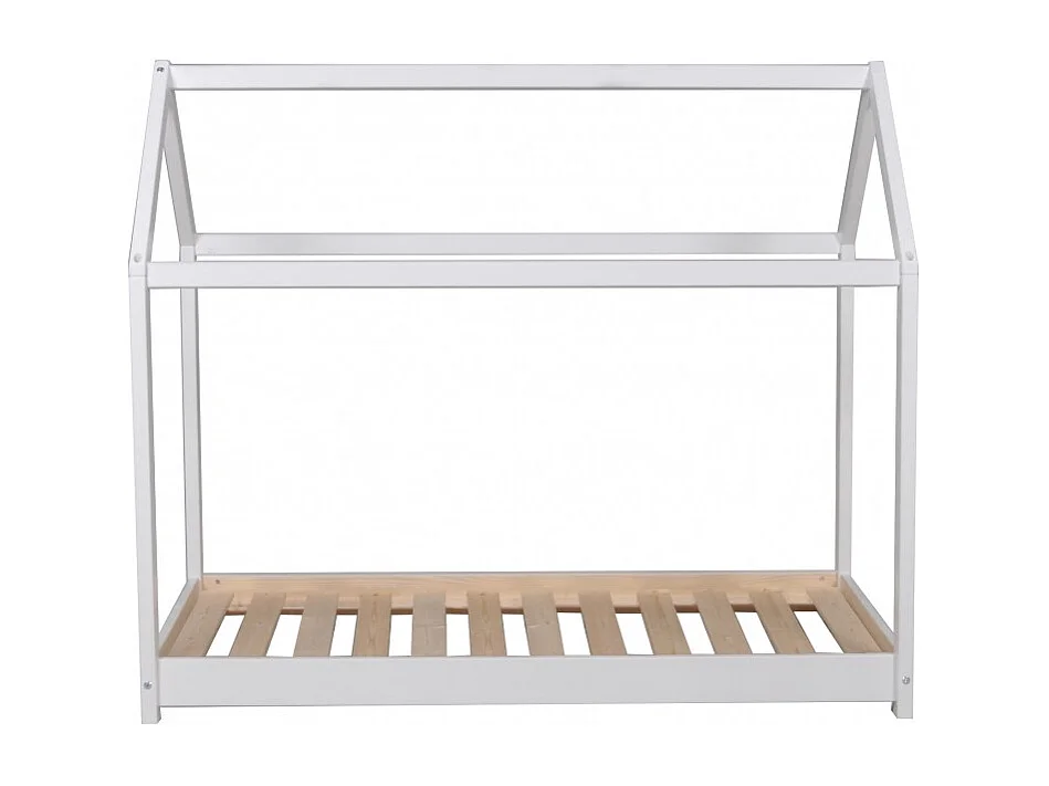 Lit cabane PANDA 90x200 + 1 sommier / Blanc