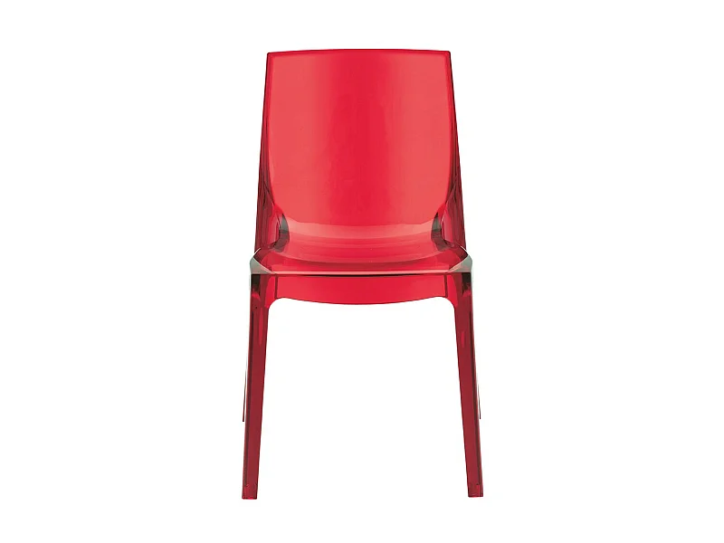 Chaise JEWEL empilable / Rouge Transparent