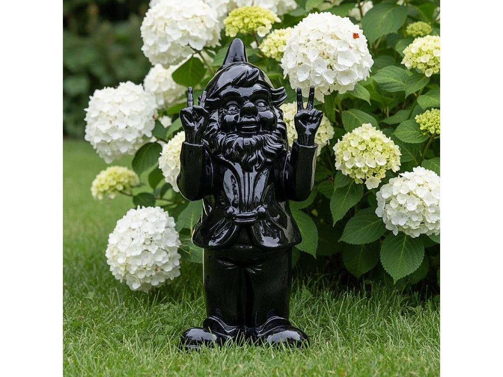 Nain de jardin en résine 13 x 11 x 31 cm Peace