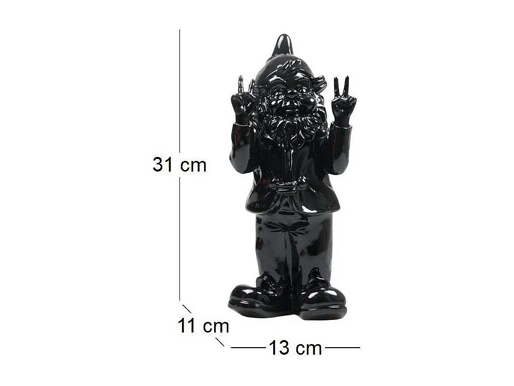 Nain de jardin en résine 13 x 11 x 31 cm Peace