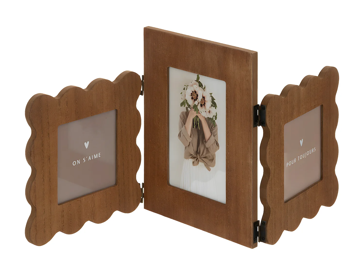Pêle-mêle Multivues 3 Photos en bois à poser ou à susprendre