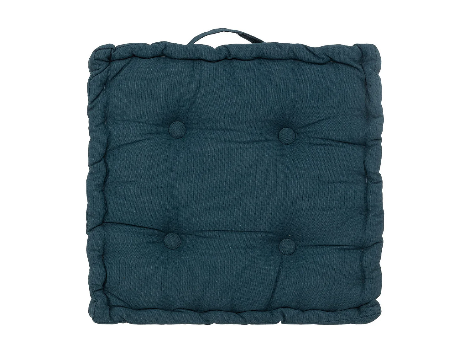 Coussin de Sol  en Coton Bleu Egéen 40 x 40 cm