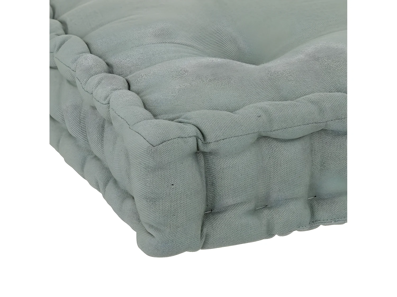 Coussin de Sol  en Coton Vert Céladon 40 x 40 cm