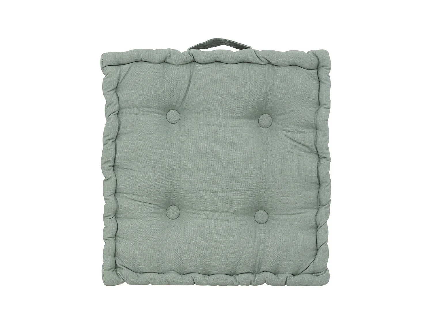 Coussin de Sol  en Coton Vert Céladon 40 x 40 cm