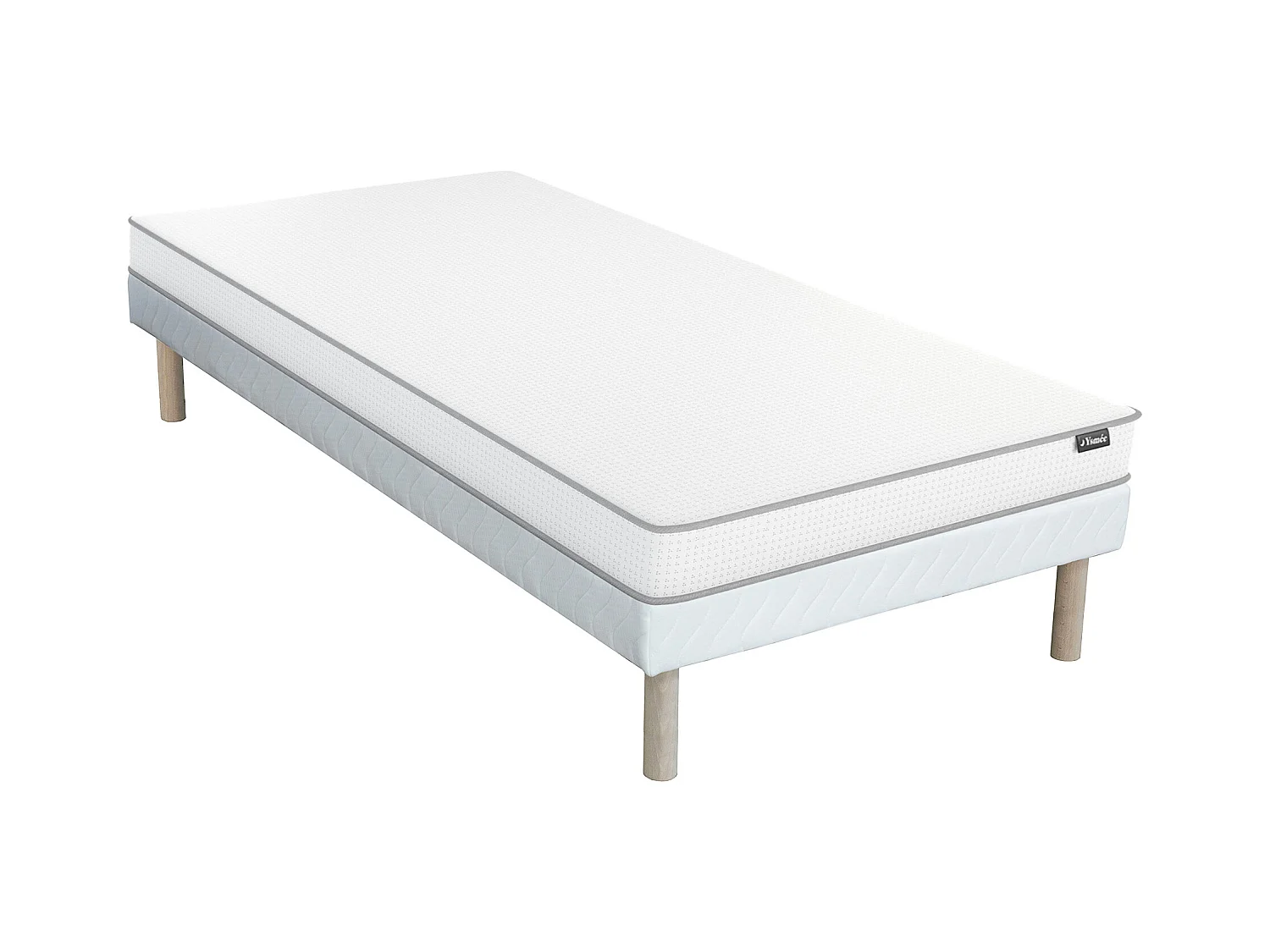 Ensemble 90 x 190 cm sommier + matelas mousse ép.12cm - ASTYANAX de YSMÉE
