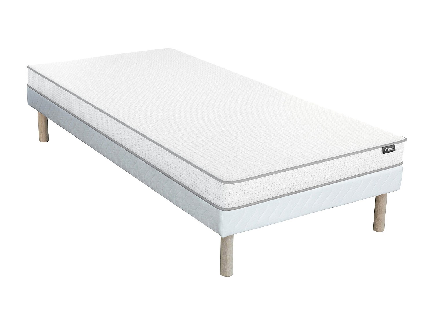 Set aus Bettgestell + Schaumstoffmatratze - 90 x 190 cm - Stärke 12 cm - AS günstig online kaufen