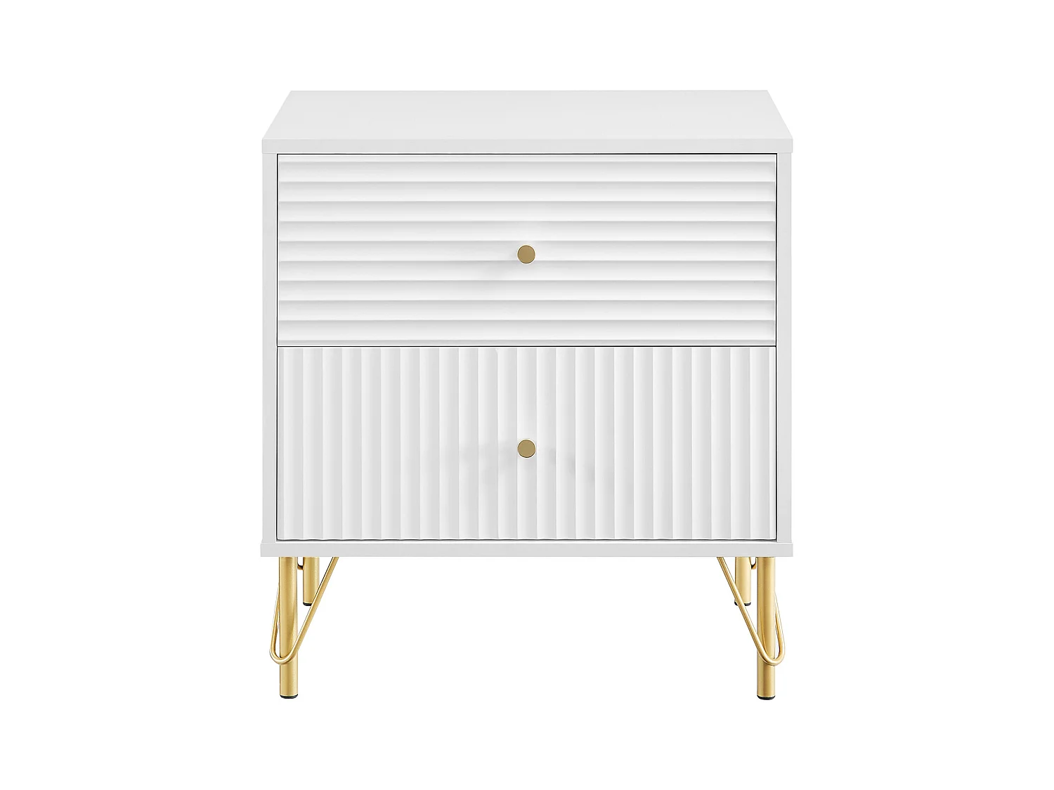 Comodino 2 cassetti Bianco - LUREO