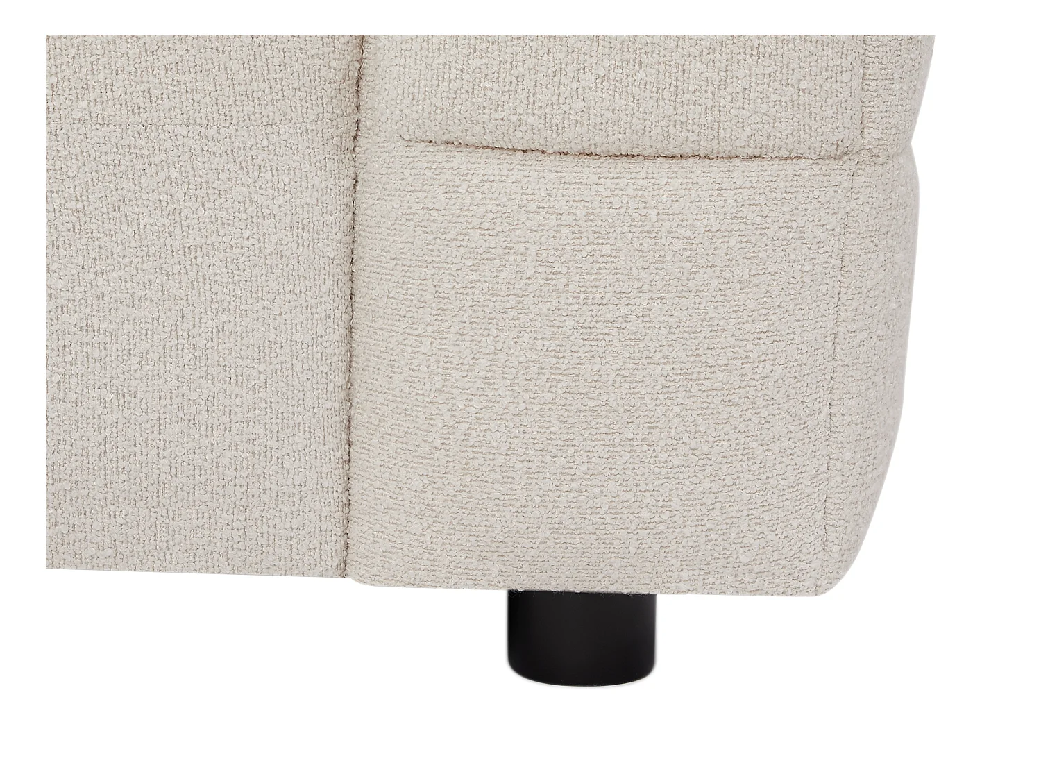 Sofagarnitur 3-Sitzer & Sessel - Bouclé-Stoff - Elfenbeinfarben - LERICI von Pascal Morabito