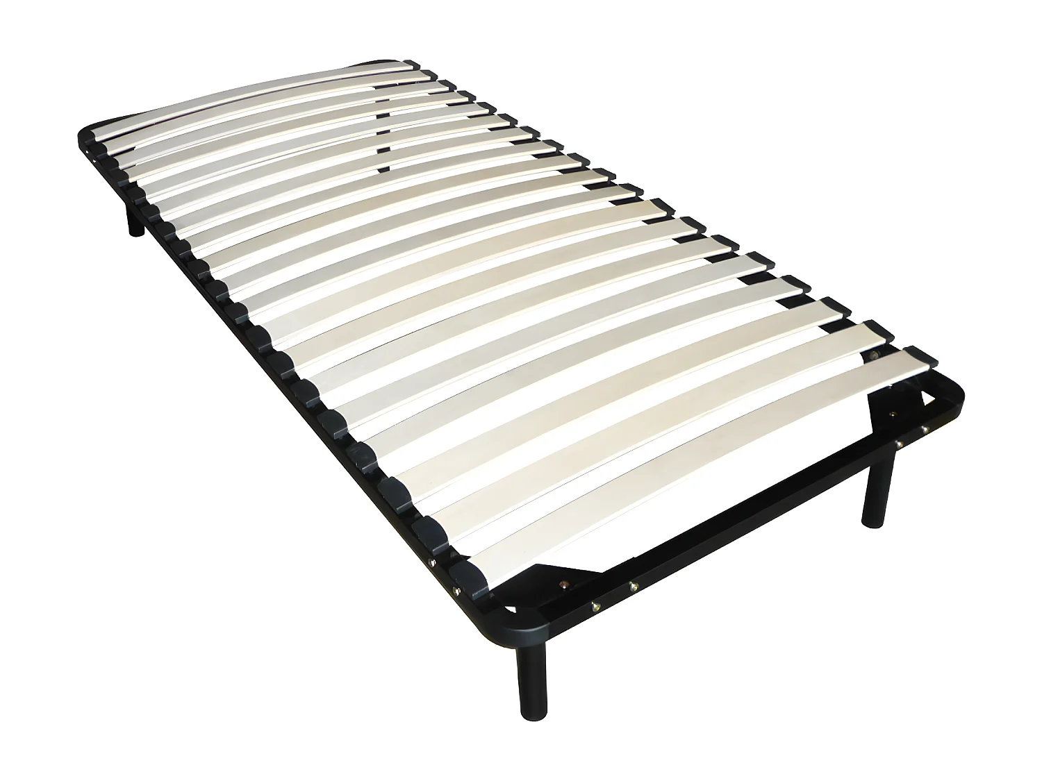 Ensemble 90 x 190 cm cadre à lattes + matelas mousse et coutil bambou ép.15cm - KANANI de NATUREA