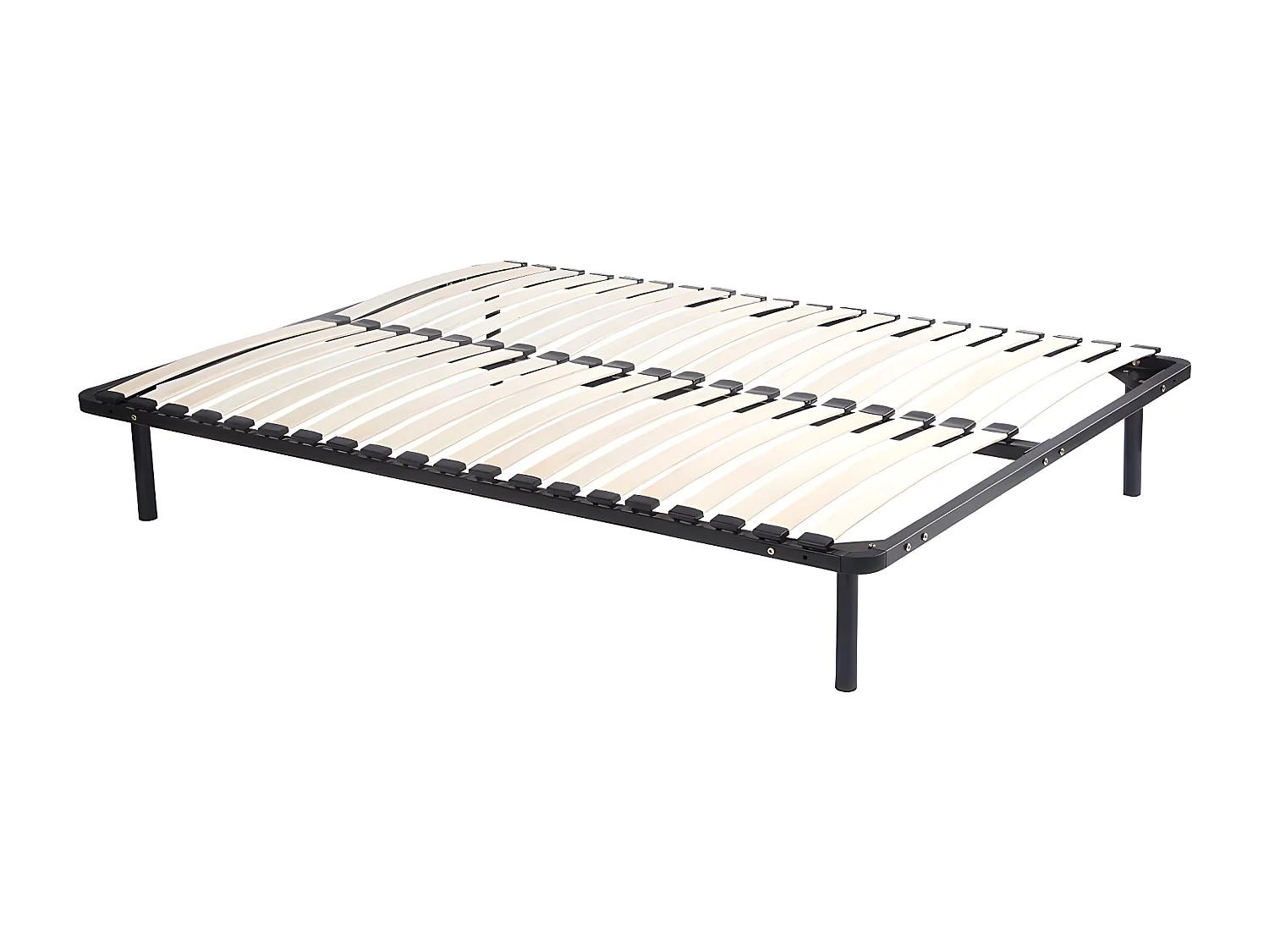 Ensemble 140 x 190 cm cadre à lattes + matelas mousse et coutil bambou ép.15cm - KANANI de NATUREA