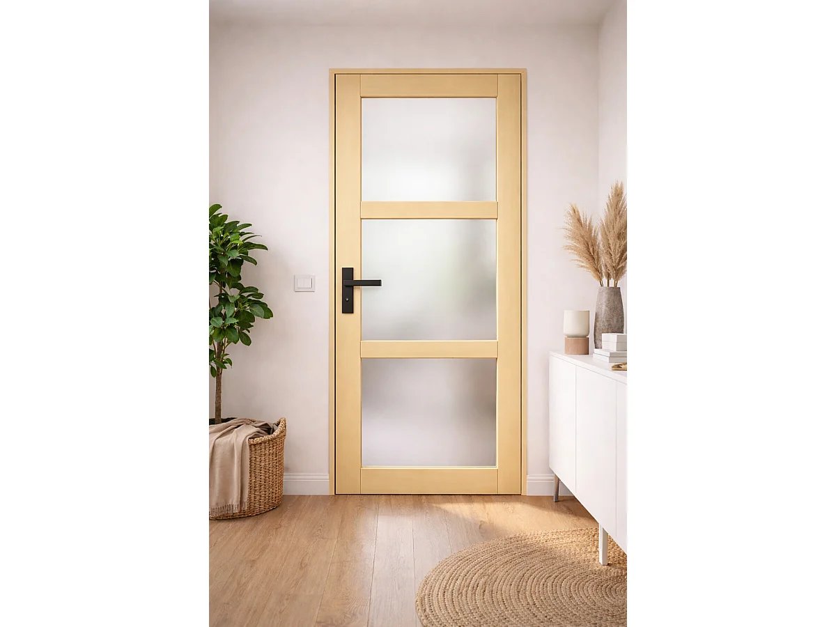 Bloc Porte Ayous Vitrée H204 X L83 Cm Côte Tableau P.droite,poignee Gd Menuiseries