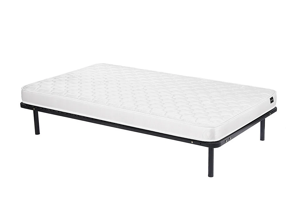 Samlet 90 x 190 cm sengegavl med lameller + 15 cm skummadrasser - DANAE II fra YSMÉE