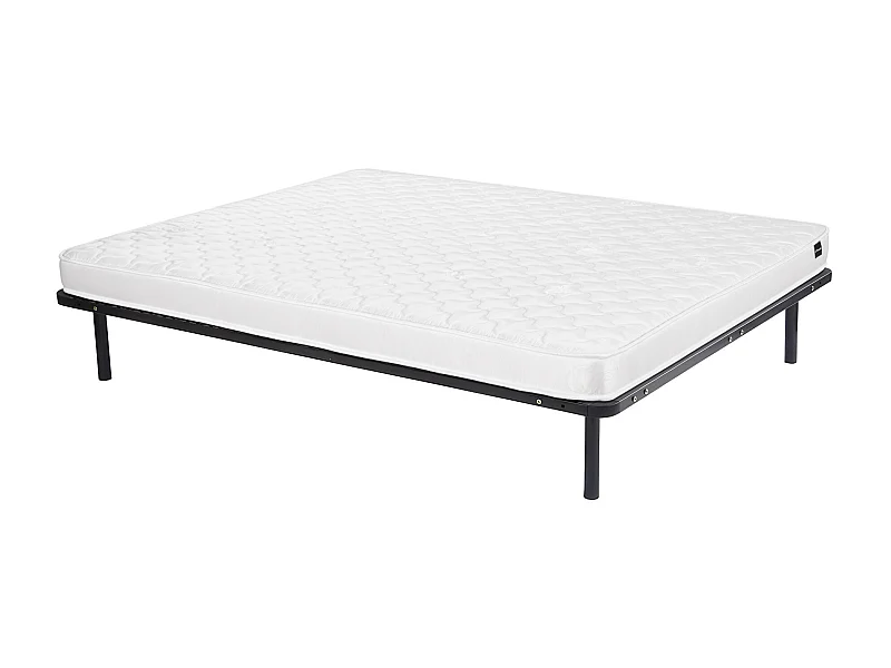 Zestaw rama listewkowa + materac piankowy DANAE YSMÉE - 15 cm grubości - 140 x 190 cm