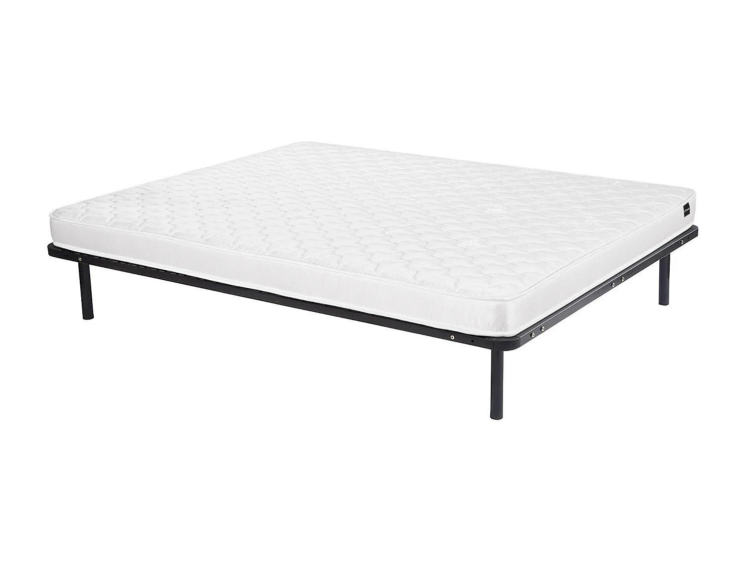 Set aus Lattenrost + Schaumstoffmatratze - 140 x 190 cm - Härtegrad 2 - Stärke 15 cm - DANAE II von YSMÉE
