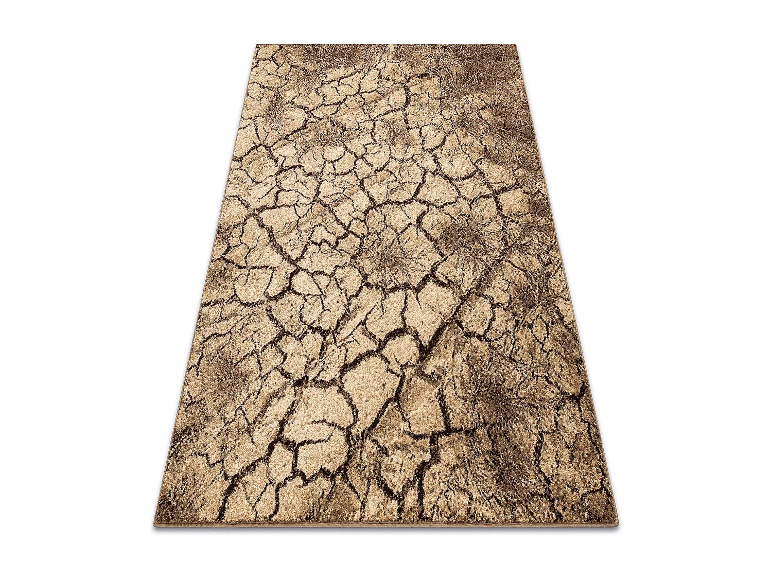 Tapis KARMEL Terra sol fissuré noix  300x400 cm