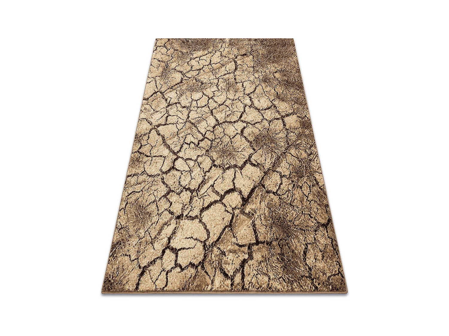 Tapis KARMEL Terra sol fissuré noix  300x400 cm