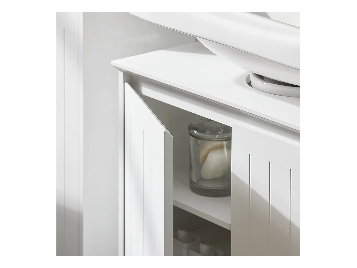 SoBuy Badkamerkast, waskast, wasmand, badkameronderkast met 1 wasmand op pootjes, hout en grijze kleur, 31,5 x 30 x 86 cm, BZR132-NG