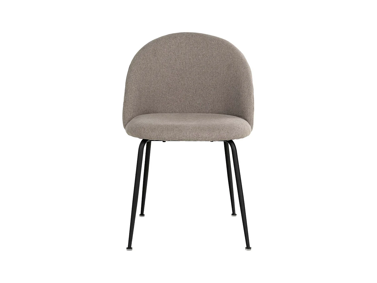 Chaise De Salle À Manger Genève Velours Taupe Avec Pieds Noirs