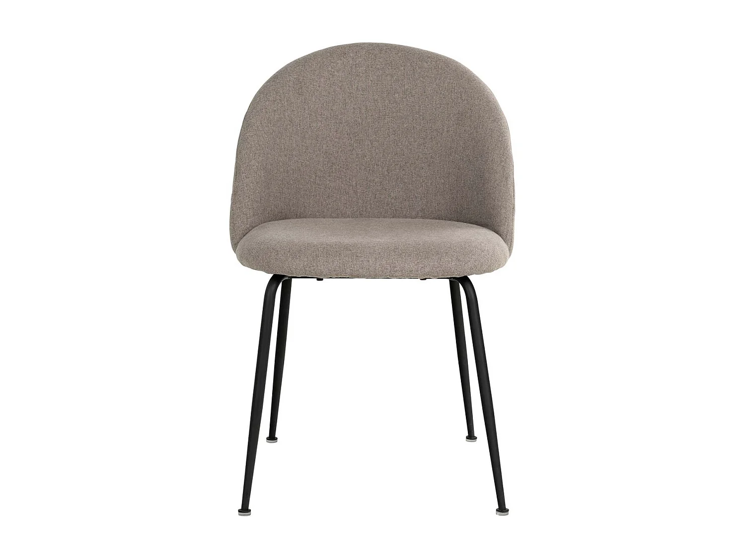 Chaise De Salle À Manger Genève Velours Taupe Avec Pieds Noirs