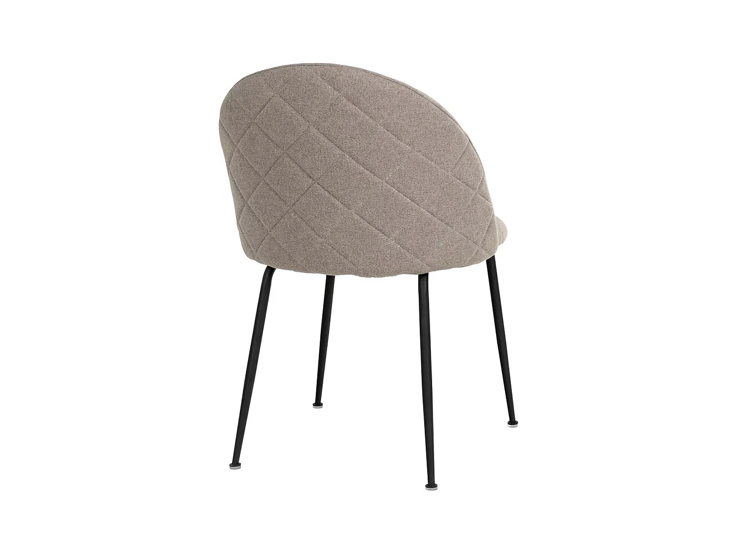 Chaise De Salle À Manger Genève Velours Taupe Avec Pieds Noirs