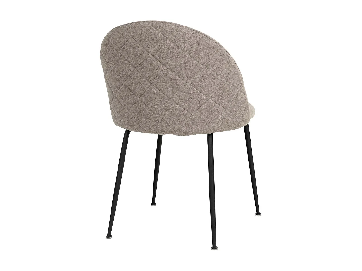 Chaise De Salle À Manger Genève Velours Taupe Avec Pieds Noirs