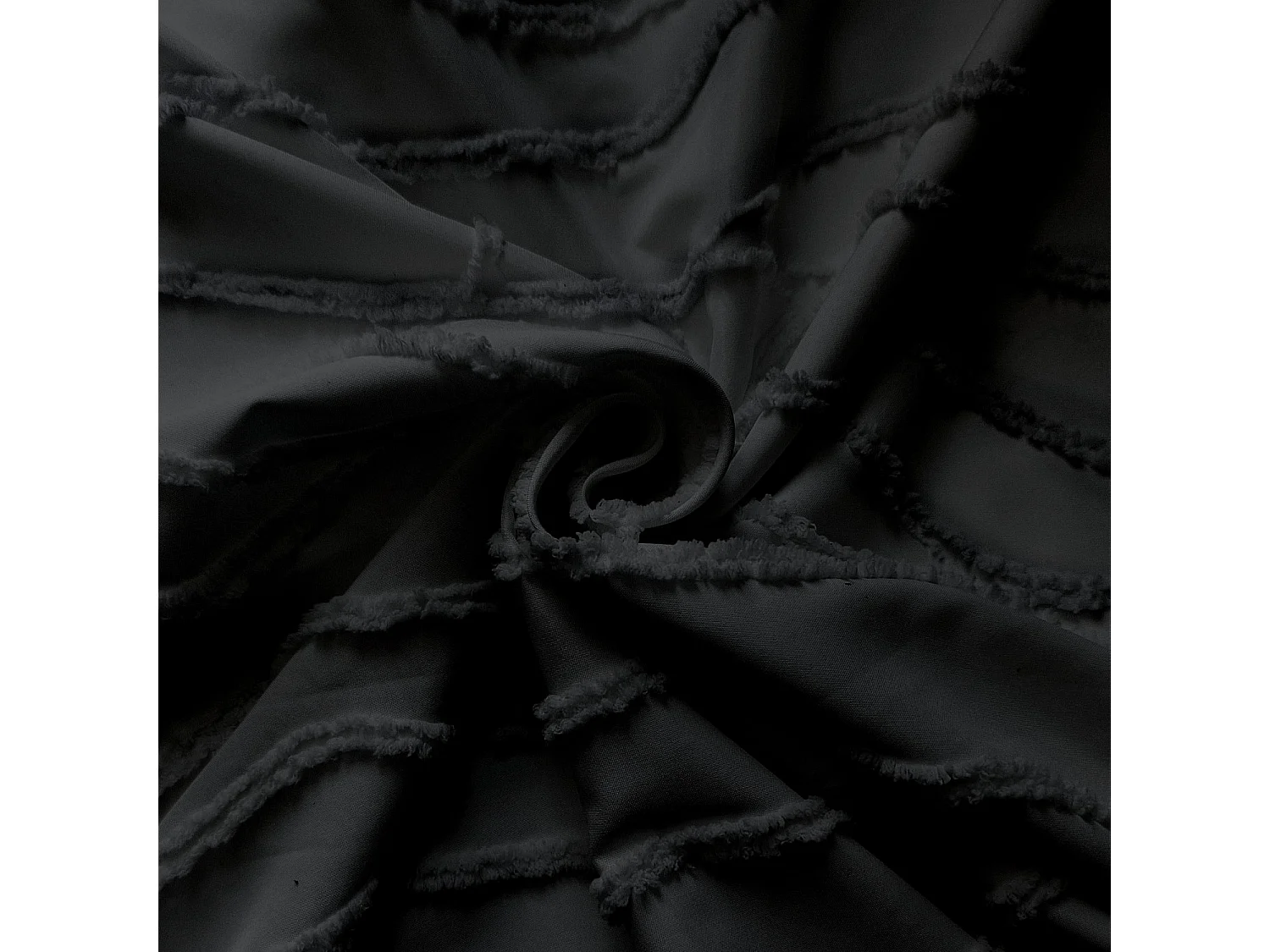 Parure de lit motif tufté 240x220 Anthracite