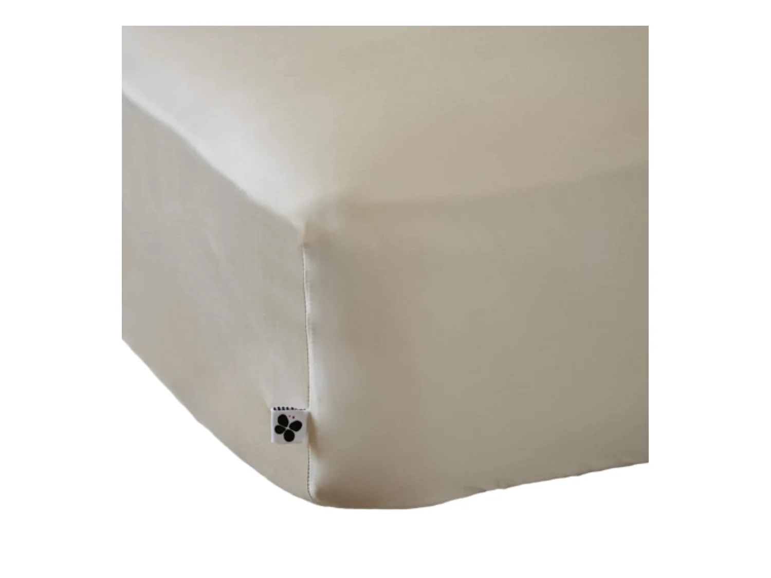Drap housse bonnet 30 cm en bambou uni naturel 140x190 cm