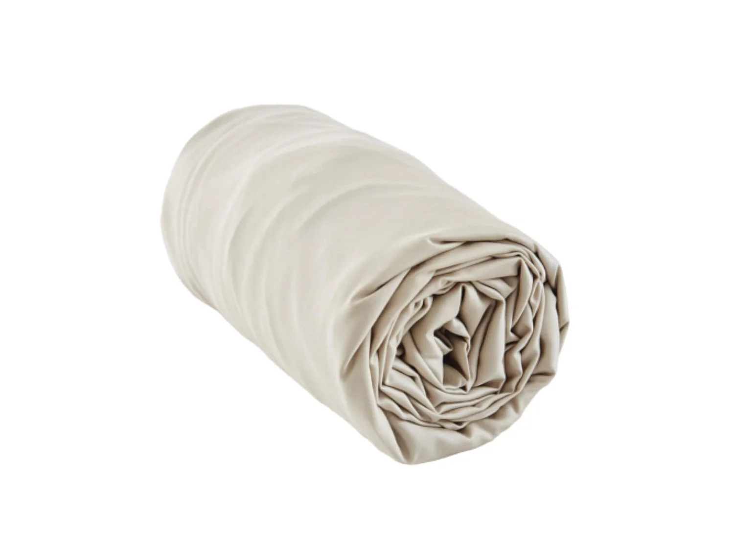 Drap housse bonnet 30 cm en bambou uni naturel 180x200 cm