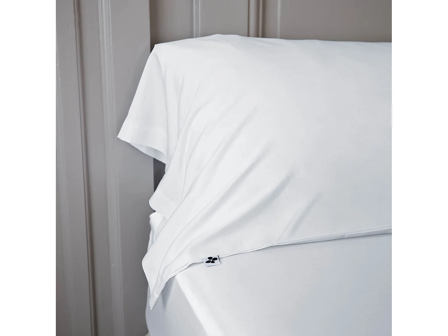 Taie de traversin en bambou 85x185 cm blanc