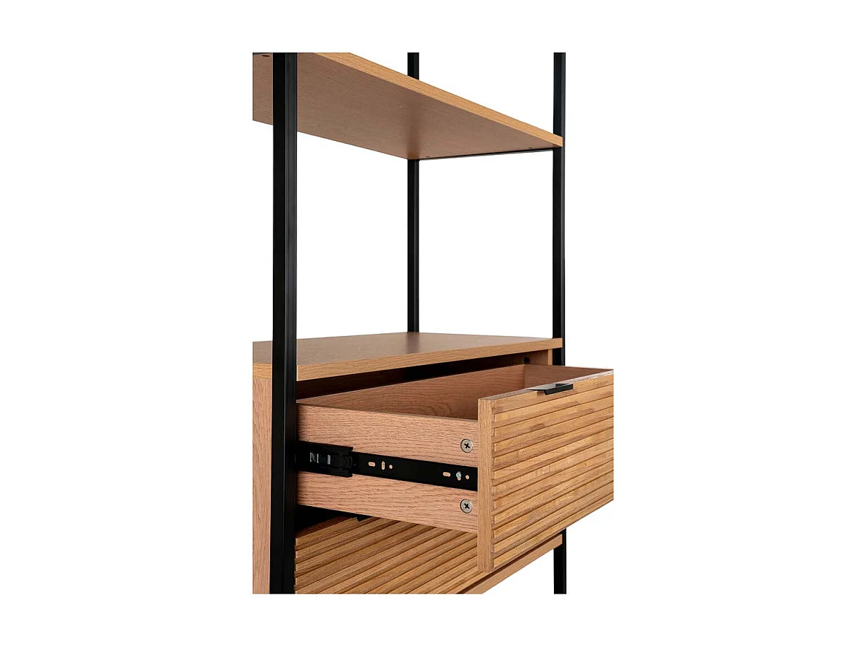 Minato Regal 2 Schubladen Esche furnier.