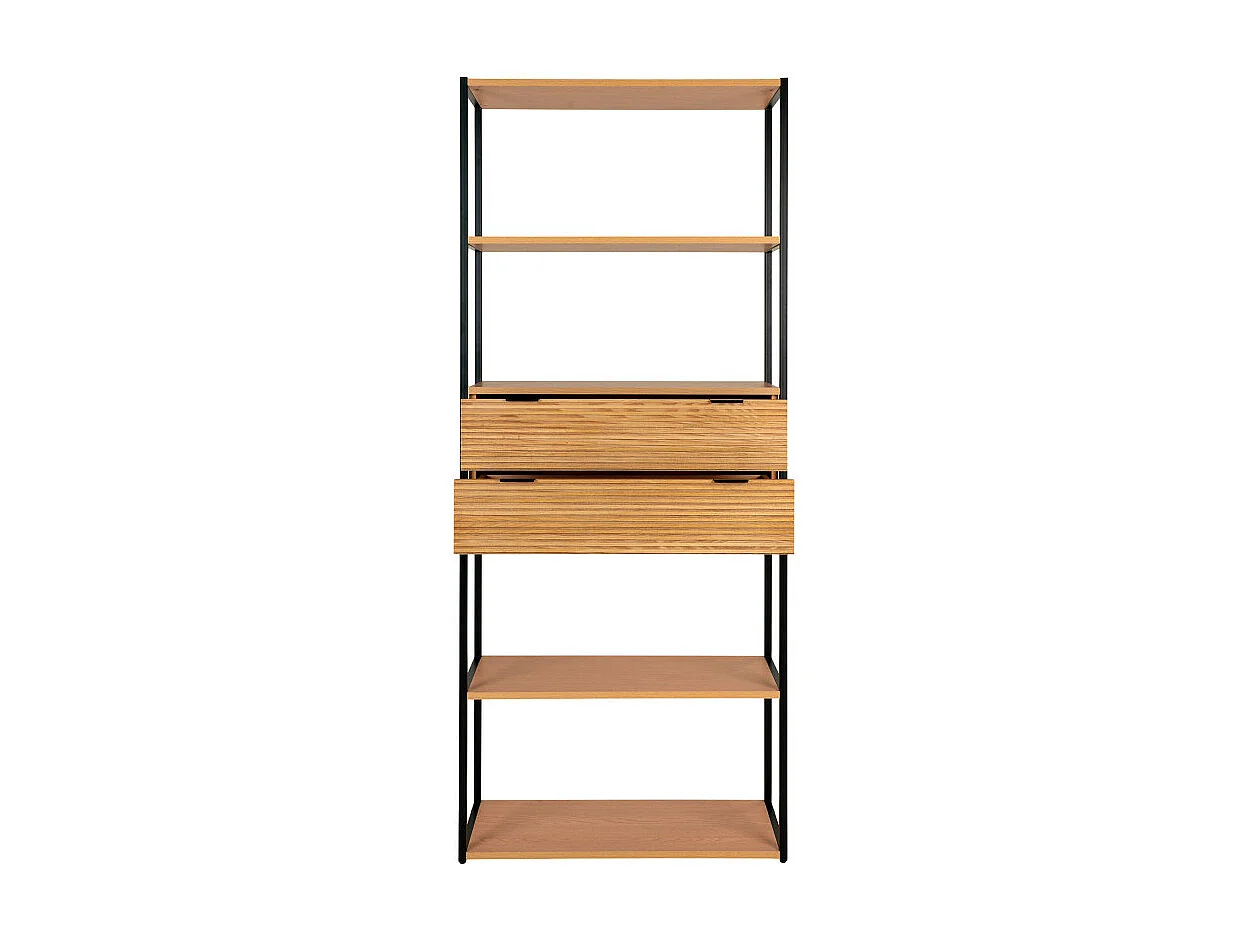 Minato Regal 2 Schubladen Esche furnier.